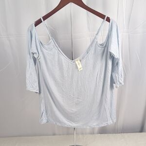 Jessica Simpson Light Blue Off-Shoulder Spaghetti Strap Camisole